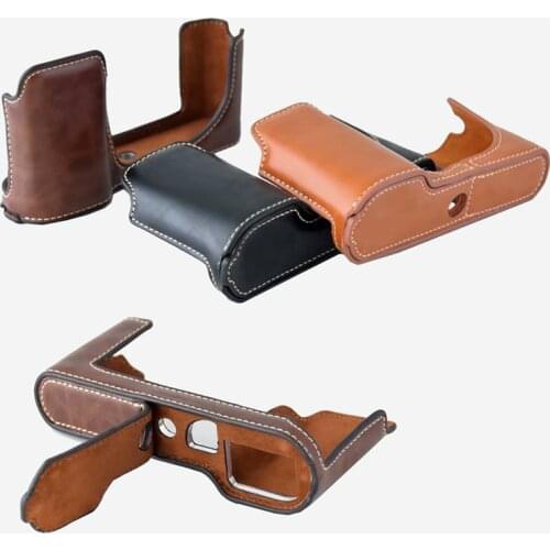 Portable Camera Bag Case cover For Leica T TYP701 typ 701 TL TL2 PU Leather Half Body Set With Battery Opening