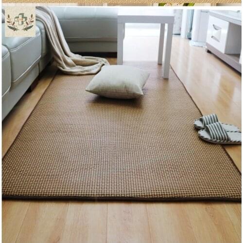 Thick rattan carpet summer Japanese tatami larger rug for living room bedroom kids play carpet floor mat parlor home Decorative