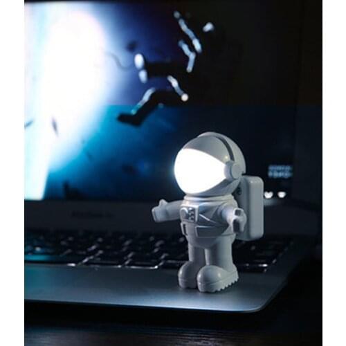 Z75 New Style Pure White Cool New Astronaut Spaceman USB Light LED Adjustable Night Light For Computer PC Lamp Desk Light