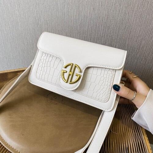 Contrast color Leather Crossbody Bags For Women 2021 Travel Handbag Fashion Simple Shoulder Simple Bag Ladies Cross Body Bag