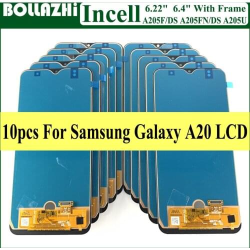 Wholesale 10pcs For Samsung Galaxy A20 LCD Display With Frame Touch Screen Digitizer Assembly For Samsung A205 SM-A205F A205FN