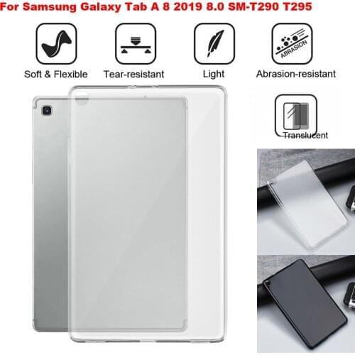 1PC Tablet Cases For Samsung Galaxy Tab A 8 2019 8.0 SM-T290 T295 TPU Solf Shock-proof Dustproof High Quality Silicon Case Cover