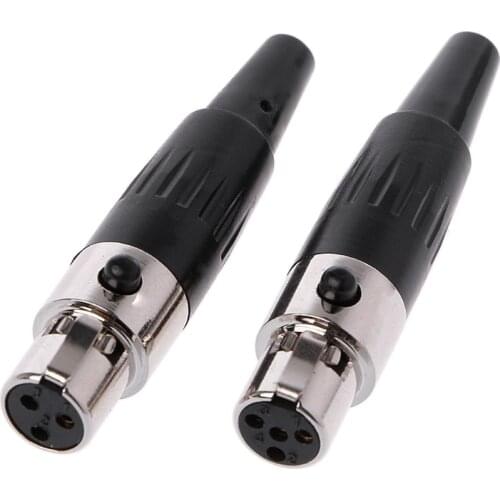 1Pc Mini 3PIN/4PIN Female plug Mini XLR Audio Microphone connector
