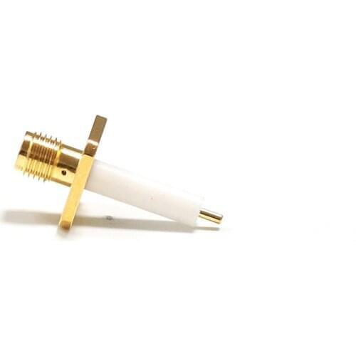 1pc NEW SMA Female Jack RF Coax Connector 4-hole flange solder post Straight Insulator Long 15mm Goldplated wholesale
