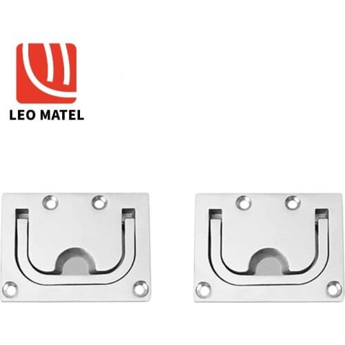 2 pieces/Lot stainless steel 316 Flush hatch Lift Ring Hatch Pull Handle Locker Cabinet boat marine hardware