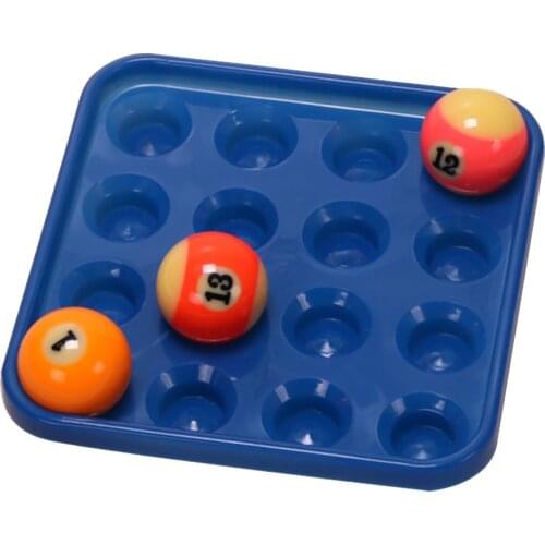2Pcs Billiards Snooker Pool Ball Tray For 16 Balls, 2" And 2-1/4", Red Blue