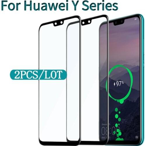 2PCS Full Cover Tempered Glass on For Huawei Y9 Prime 2019 2018 Screen Protector For Huawei Y9 Prime 2019 Protective Glass Film