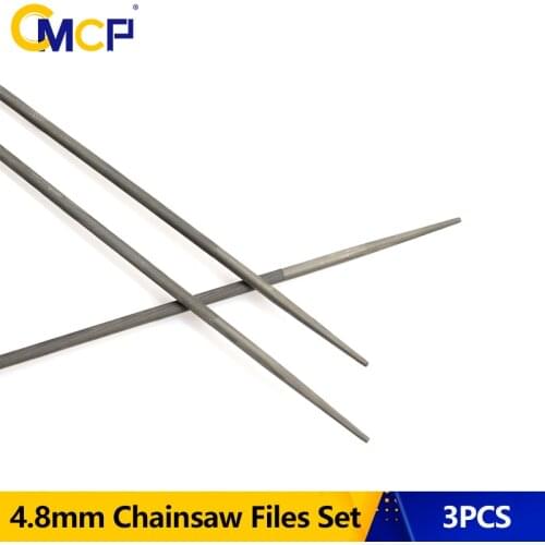 3Pcs/set 4.8mm Shank Round High Carbon Steel Sharpening Chainsaw Saw Chain Files Sharpener For Woodwork Chainsaw Files