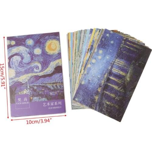 30 Sheets Famous Person Paintings Retro Vintage Postcard Christmas Gift Card Wish Poster Cards