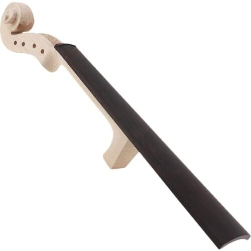 4/4 Size Maple Violin Neck Ebony Fingerboard Violin DIY Kit with Hand Carved Scroll