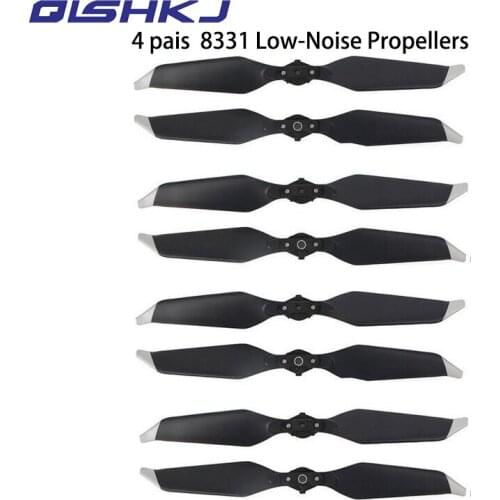 4 Pairs 8331 Low Noise Propellers for DJI Mavic Pro Platinum Quick-Release ( Golden/Silver ) for Mavic Pro Accessories Free Ship