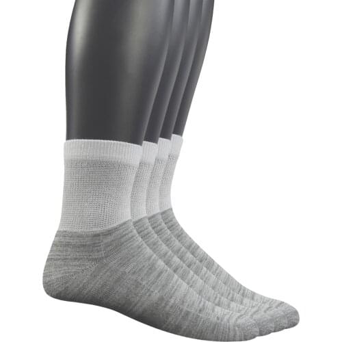 Mens 4 Pairs Bamboo Diabetic Ankle Socks with Seamless Toe And Cushion Sole,L Size(Socks Size:10-13)
