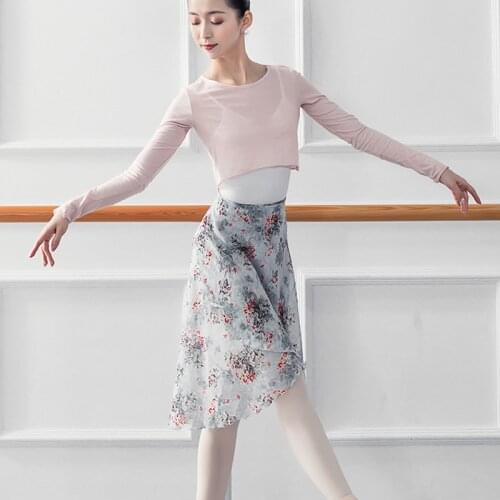 Ballet Wrap Skirt Ballet Skirt Women Chiffon Long Dance Skirt Tutu Ballerina Classic Dance Costume Flora Dance Clothes Dancewear