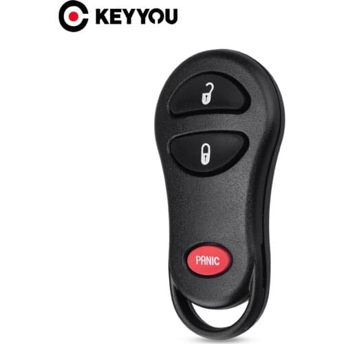 KEYYOU Remote Key Shell Fob Blanks Case 3 Buttons For Chrysler Voyager PT Cruiser For Dodge Ram Dakota Durango For Jeep Cherokee