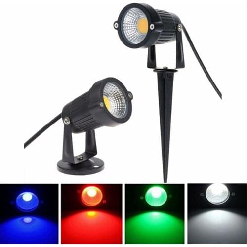 COB Garden Lawn Lamp Light 220V 110V 12V Outdoor LED Spike Light 3W 5W Path Landscape Waterproof Spot Bulbs