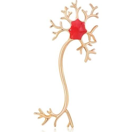 DCARZZ Cute Neuron Enamel Brooches Pins Medical Doctors Nurses Gold Classic Jewelry Pin Badge Metal Women Accessories Gift