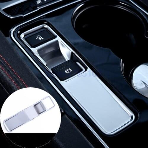 For Jaguar F-PACE 2016 2017 2018 ABS Chrome Interior Electronic Parking Handbrake E-brake Button Knob Trim