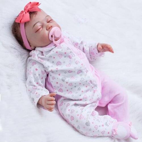 Boutique cotton Body Silicone Reborn Dolls Baby Realistic gilr Doll 55cm alive Vinyl princess baby doll for kids play house toy