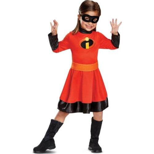 Dexule superpowers girls Incredibles 2 Classic Child Violet Costume childs halloween Mr. Incredible, Elastigirl costume