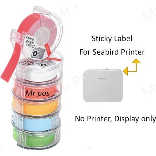 Official Printing Paper Paste for Seabird P1 Self-adhesive Sticker Thermal Label Paper Sticker Multi-color Optional Label Sticky