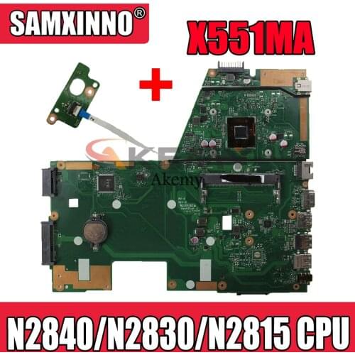 Akemy X551MA Laptop motherboard for ASUS X551MA F551MA D550M original mainboard N2840/N2830/N2815 CPU