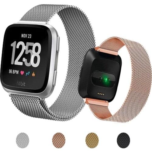 Metal Strap for Fitbit Versa 2 Wrist Band Bracelet Wear-resistant Stainless Steel Replacement for Fitbit Versa lite Wristbands