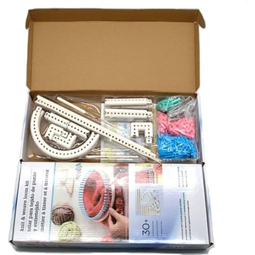 Multi-Function Craft Yarn 5000-100 Martha Stewart Crafts Knit and Weave Loom Kit DIY Tool Adjustable Accessories Knitting Board