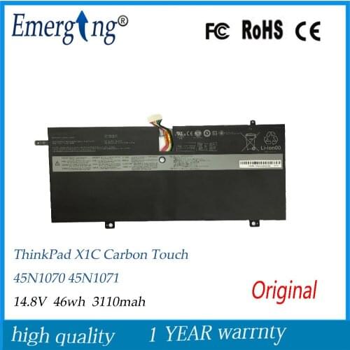 14.8V 46Wh New Original Laptop Battery for Lenovo ThinkPad X1C Carbon 45N1070 45N1071 3444 3448 3460