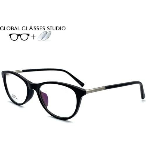 Men Women Acetate Glasses Frame Eyewear Eyeglasses Reading Myopia Prescription Lens 1.56 Index NO.2516