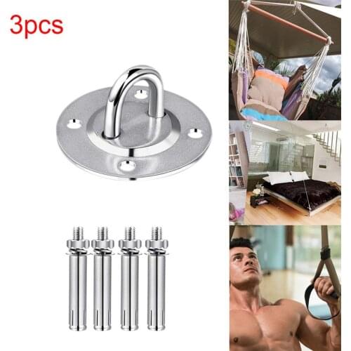 3-piece wall hanging bracket hook hanging chair with stainless steel hanging ceiling hammock hanger
