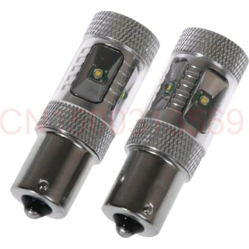 2pcs High Power Amber Yellow Error Free Cree LED BAU15S 7507 PY21W 1156PY LED Bulbs For Front Turn Signal Lights,7507 LED