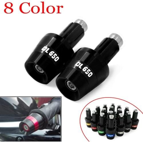 7/8''22mm Motorcycle Universal Handlebar Hand Grip Handle Bar Ends Weight Cap Plug Slider For Suzuki DL650 V-STROM DL 650 VSTROM