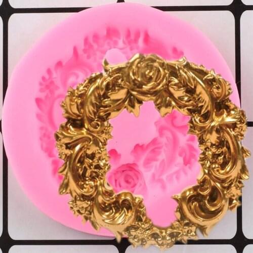 Wreath Silicone Mold Wedding Flower Fondant Cake Decorating Tools Chocolate Gumpaste Moulds Polymer Clay Mould Candy Molds