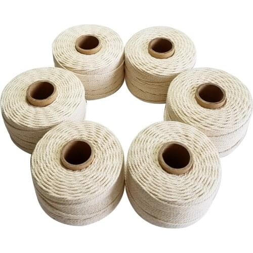 100% Natural cotton rope 80m/roll twine Cords 6pcs/lot String thread for Hang Tag accessory DIY