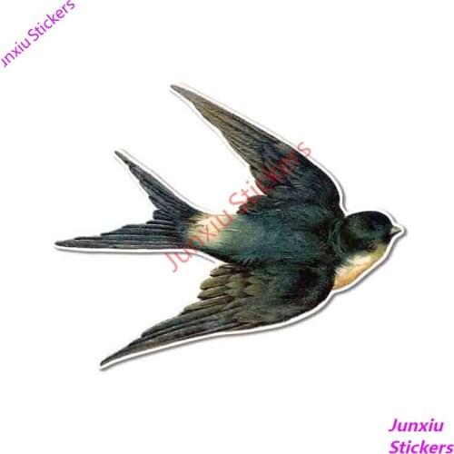 Best Swallow Vintage Car Sticker for SUV Bumper Camper Window Home Creative Decal Waterproof Animal Decor Graphics PVC13x11cm