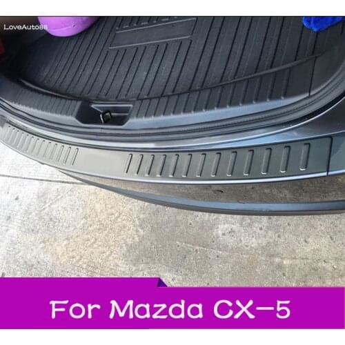 Stainless Steel Interior Rearguards Rear Bumper Trunk Trim Bumper Pedal For Mazda CX5 CX-5 2017 2018 2019 2020 2021