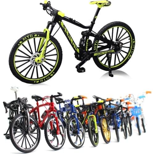1:10 Mini alloy finger mountain bike simulation model bicycle toy decoration collection for children