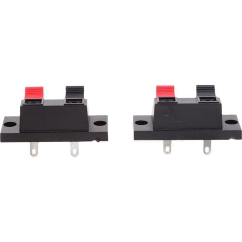 10 pieces 2 Way Stereo Speaker Plate Terminal Strip Push Connector Block,2 Pin Audio Speaker Terminals