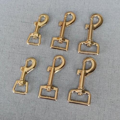 10 Pcs/Lot 15mm 20mm 25mm Golden Metal dog clip hook durable and strong swivel snap hook zinc alloy Diy accessories