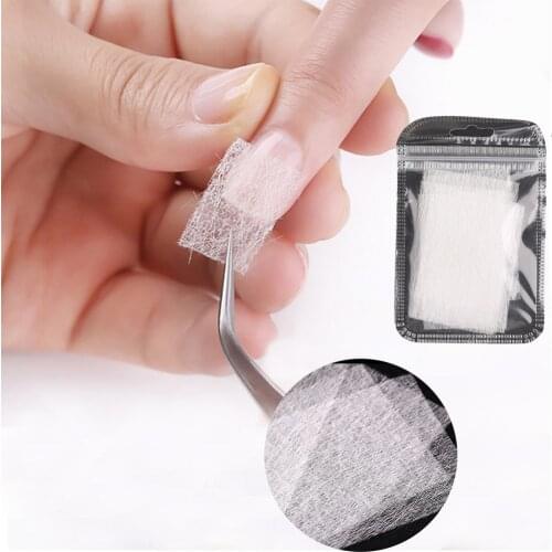 10pcs Silk Fiberglass for Nail Extension Form Non-Woven Silks UV Gel Building Fiber French Acrylic DIY Manicure Accessory