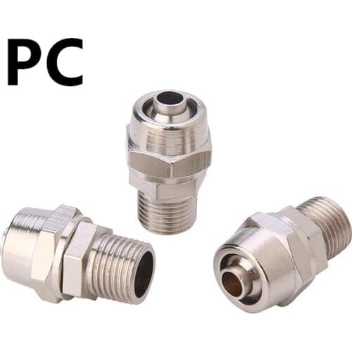 1PCS 4/6/8/10/12/14mm Hose Tube M5/M6/ 01 02 03 04 Male Thread Pneumatic Fast twist Fittings Quick Joint Coupler Connector