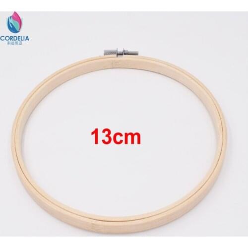 2016 new arrival 13cm round natural bamboo made high quality embroidery frame as cross stitch hoops bamboo for home patchwork