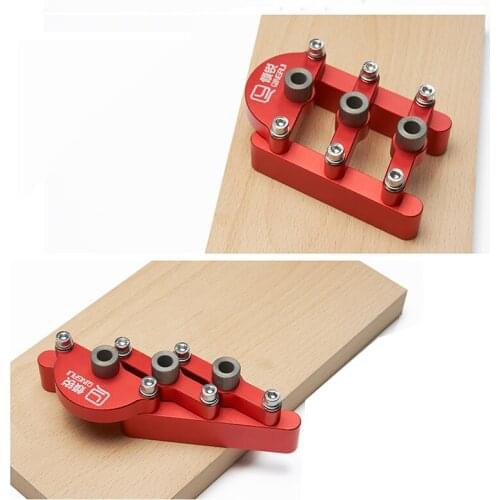3 In1 Punching Locator Woodworking Positioning Drill Fixture Furniture Round Dowel Jigsaw Woodworking Tool Set for Woodworking