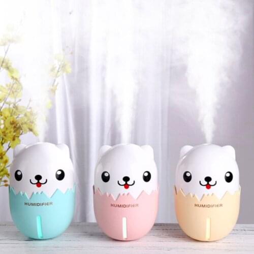 3 in 1 Pet 350ML Ultrasonic Air Humidifier Aroma Essential Oil Diffuser for Home Car USB Fogger Mist Maker with LED Night Lamp