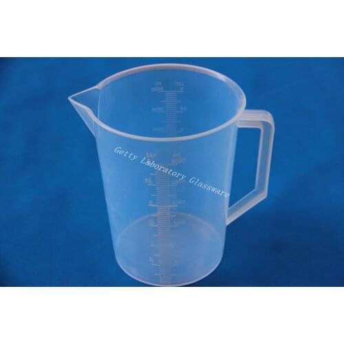 3000ml 3Litre PVC Measuring Plastic Transparent Graduated Beaker Plastic Beaker with handle