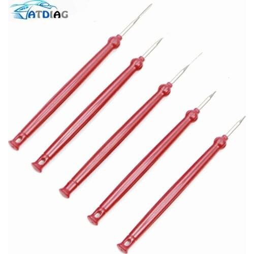 5pcs Car Plug Terminal Removal Tool Pin Needle Retractor Pick Puller Repair Electrical Remove Wire Puller Hand Tools Kit
