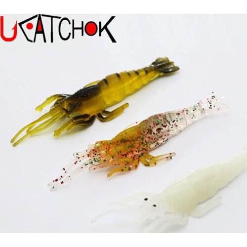 5pcs/pack 10cm 6.5-6.8g soft artificial shrimp lure bait Without Glow Hook Swivels Anzois Para Pesca Sabiki Rigs Fishing Lure