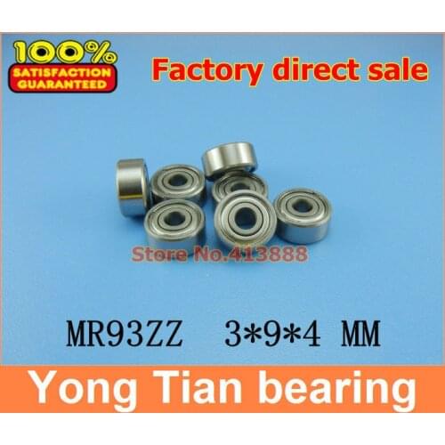 500pcs/lot free shipping Wholesale Double Shielded Miniature Deep Groove Ball Bearings MR93ZZ 3*9*4 mm