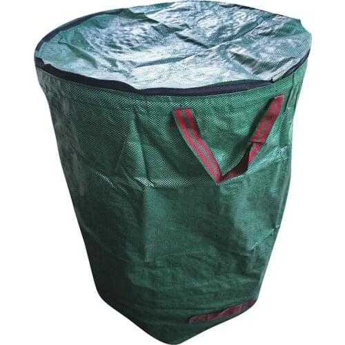 80 Gallon Garden Deciduous Bag Yard Dustpan-Type Collecting Leaves Handrail Yard Waste Garden Leaves Debris Garbage Bag