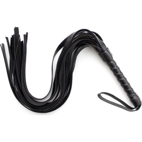 47cm Balck / Red Faux Leather Pimp Whip Racing Riding Crop Party Flogger Queen Black Horse Riding Whip
